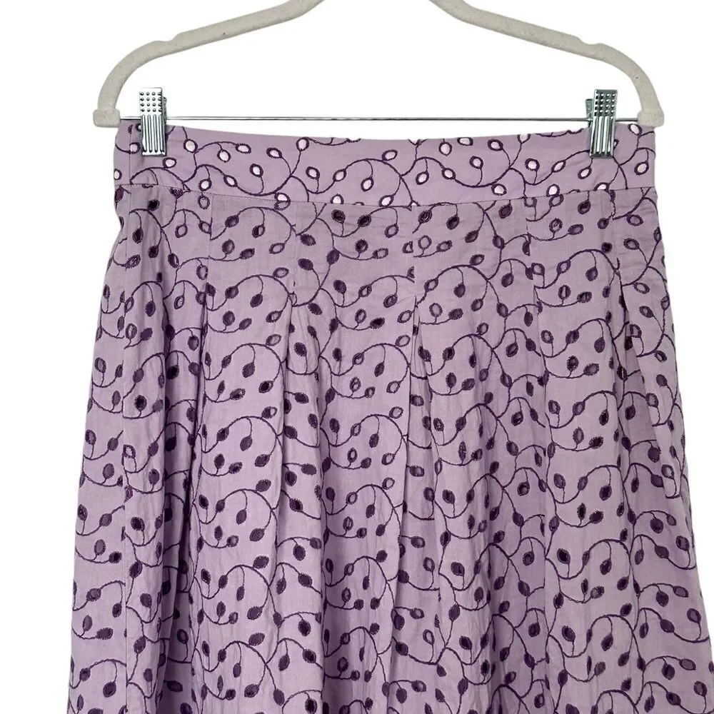 Momoni Zelda Maxi Skirt in Lilac Eyelet| Size 8 - Picture 10 of 10